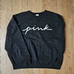 PINK Victoria's Secret Black Sweatshirt Size L